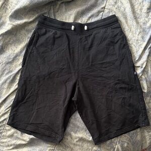Black Casual Drawstring Shorts